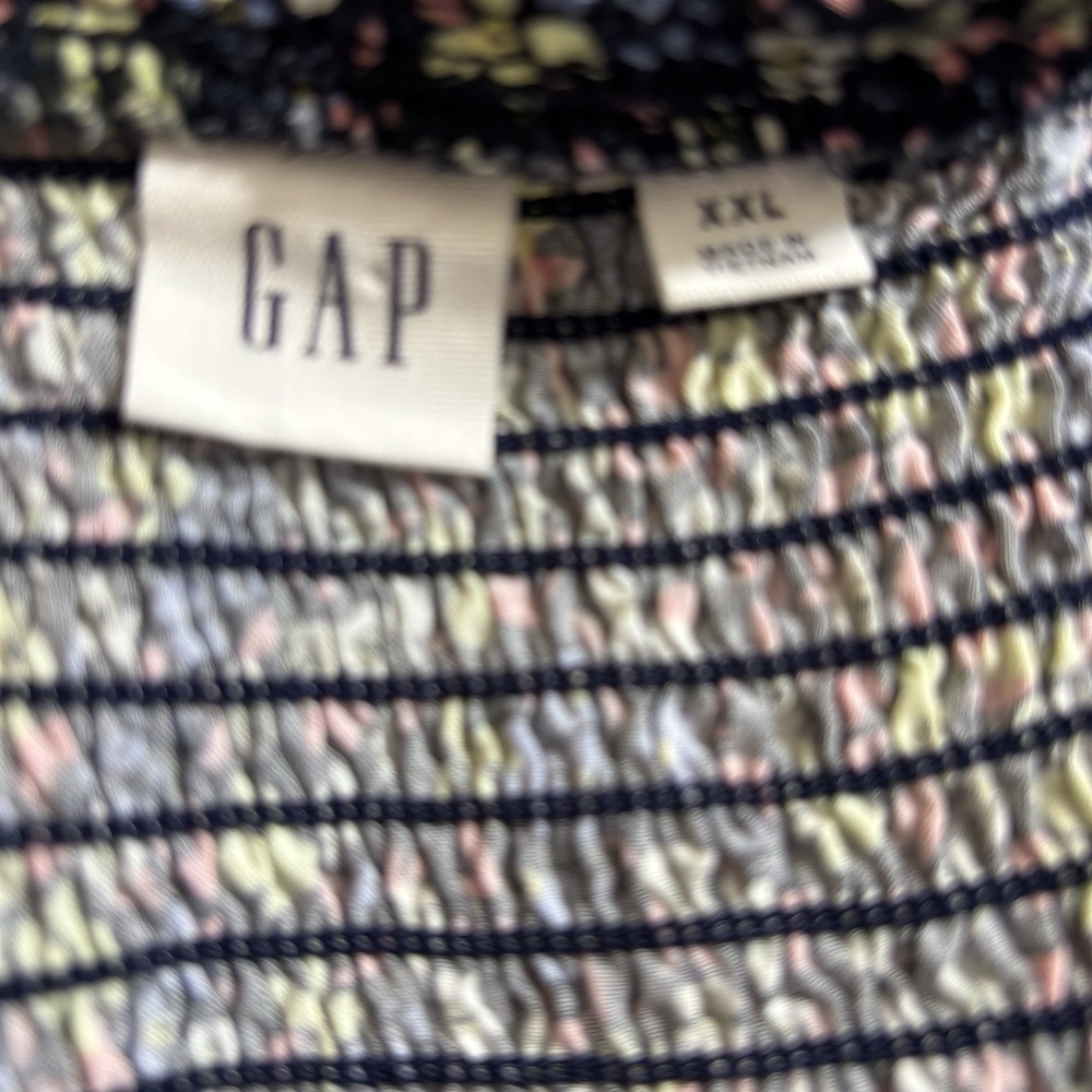 Gap Relaxed Smocked Scoopneck Midi Ditsy Floral Dress X-Large Bohemian  Festival - Picture 6 of 11